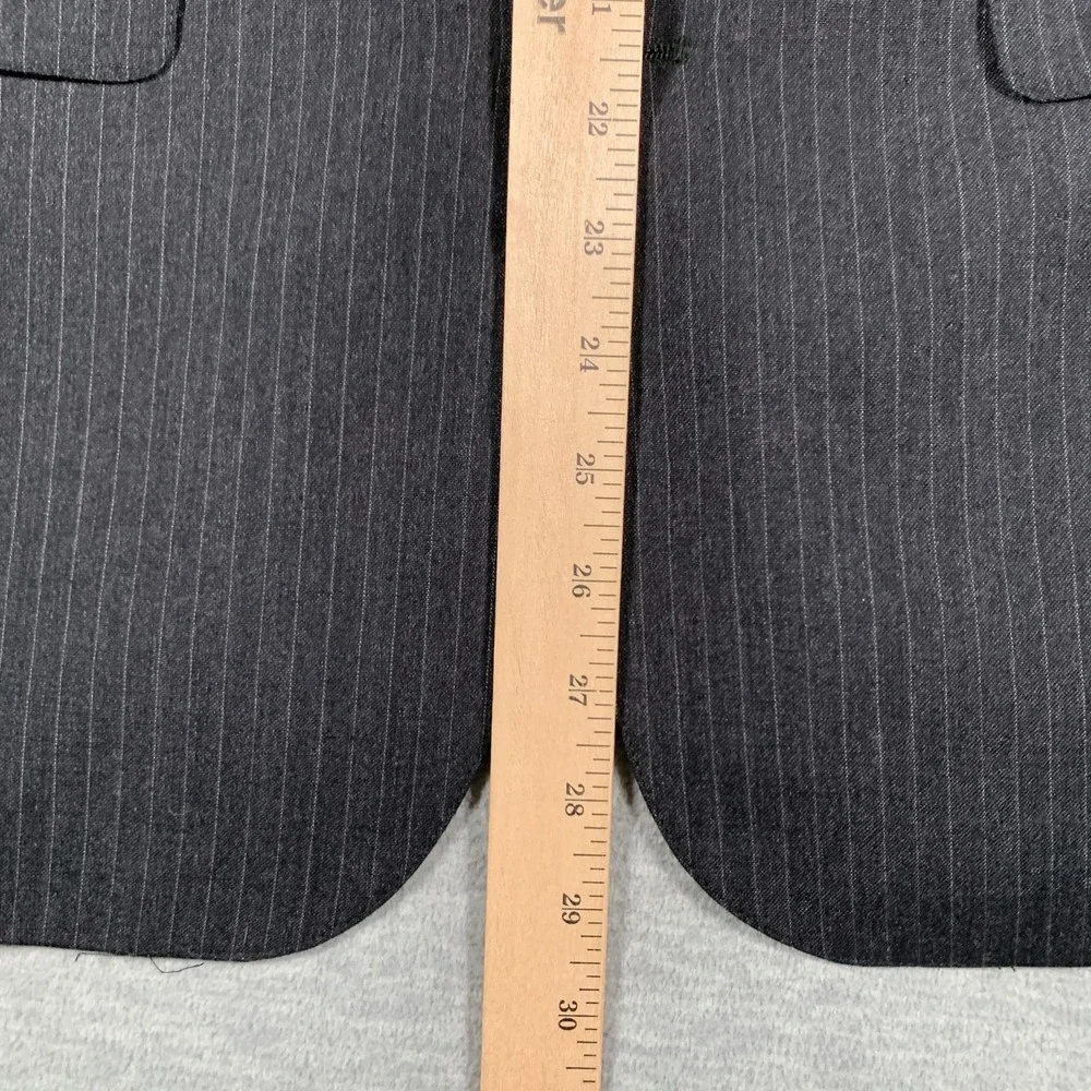 Brooks Brothers Blazer Mens 39 Regular Gray Pinstripe Wool Two Button Jacket USA